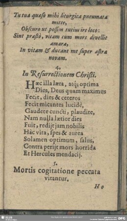 4. In Resurrectionem Christi