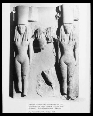Relief von einem Tempel in Gortyn