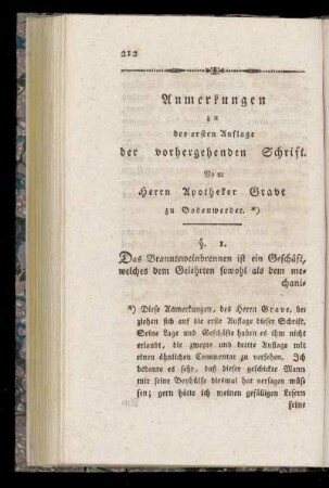 Anmerkungen zu der ersten Auflage der vorhergehenden Schrift.