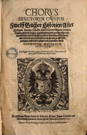 Chorus sanctorum omnium : zwelff Bücher Historien Aller Heiligen Gottes