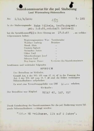 Rahn, Wilhelm