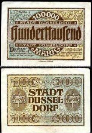 Düsseldorf, Stadt, 100.000 Mark