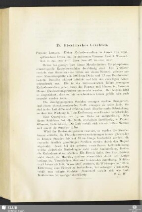 35. Elektrisches Leuchten