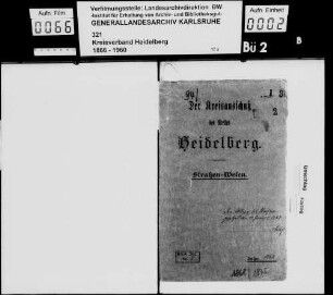 Vollzug des Straßengesetzes vom 14. Januar 1868