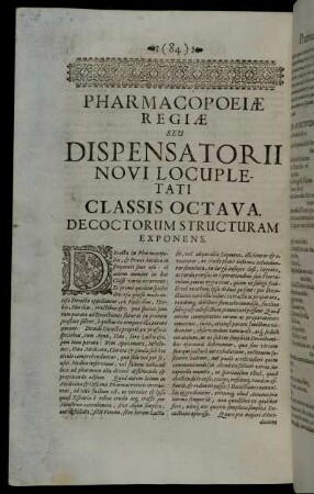 Classis Octava. Decoctorum Structuram Exponens.
