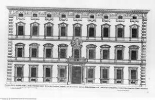 Palazzi di Roma de' più celebri architetti / disegnati da Pietro Ferrerio. 1. Buch., Tafel 11: Palazzo Madama, Fassade