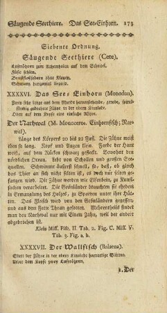XXXXVI. Das See-Einhorn