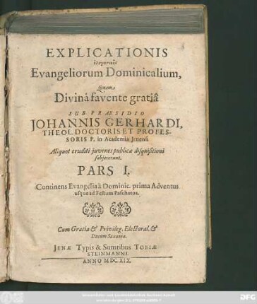 1: Continens Evangelia a Dominic. prima Adventus usque ad Festum Paschatos