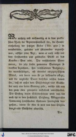 Nachricht über die in dem Pfleggerichte Tittmoning herrschende Epidemie.