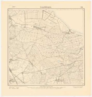 Bebauungsplan der Stadterweiterung, Ueckermünde: Planungsunterlage Messtischkarte 1888 (1911), Teilblatt 860 (Leopoldshagen) 1:25000. Anschluss rechts s. Inv.Nr. 21461