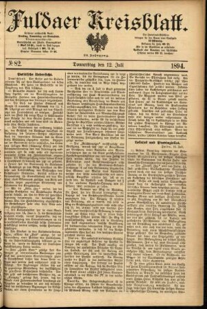 Ausgabe vom Donnerstag, den 12. Juli 1894.