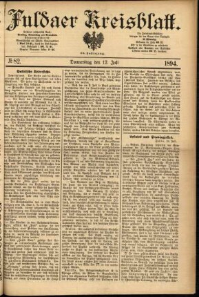 Ausgabe vom Donnerstag, den 12. Juli 1894.