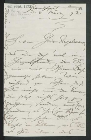 Brief an Wilhelm Engelmann : 11.03.1893