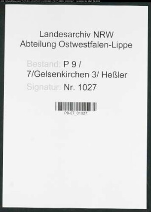Sterberegister Standesamt Gelsenkirchen 3 Heßler