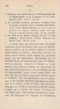 168-174 [Rezension] Litzinger, Hermann Josef, Entstehung und Zweckbeziehung des Lucasevangeliums und der Apostelgeschichte