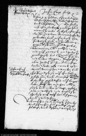 Joachim Ernst an Levin, Domdechant