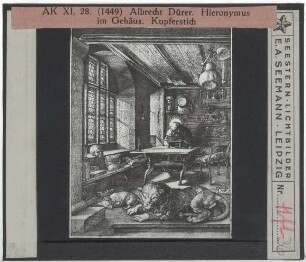 Dürer, Hl. Hieronymus im Gehäus (Kuperstich)