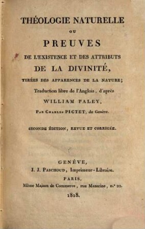 Théologie naturelle
