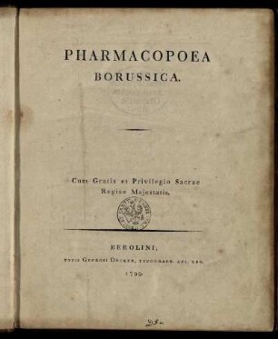 Pharmacopoea Borussica.