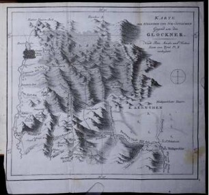 Karte der südlichen und süd-östlichen Gegend um den Glockner.
