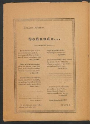Soñando... : Ensayo Poético