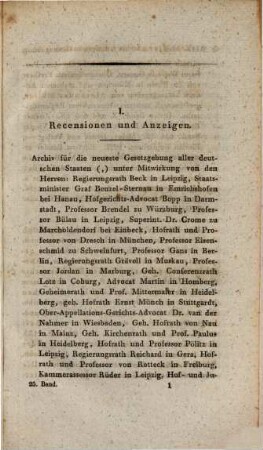 Jahrbücher der gesammten deutschen juristischen Literatur. 25. 1835