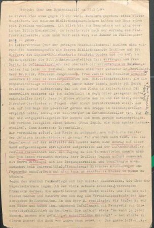 Maschinenschriftlicher Text mit handschriftlichen Anmerkungen