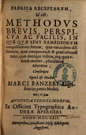 Fabrica receptarum