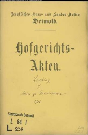 Lücking, Jost Bernd zu Evenhausen gegen den Meier, Kross, Nevel, Röhe, Kop und Krüger zu Evenhausen - Hudeberechtigung
