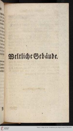 Weltliche Gebäude