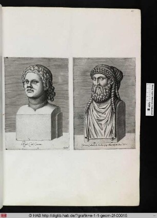 rechts: Porträt-Herme.