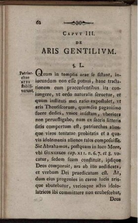 Caput III. De Aris Gentilium.