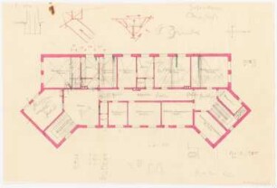 Herrenhaus Hohenborn bei Kassel Umbau: Grundriss OG 1:100