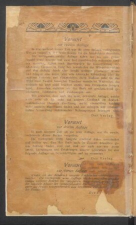 Vorwort zur zweiten Auflage, Vorwort zur dritten Auflage [und] Vorwort zur vierten Auflage