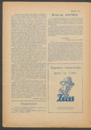 Ecos de "Patria"