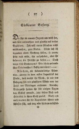 Siebenter Gesang.