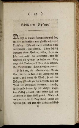 Siebenter Gesang.