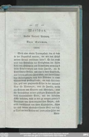 Nathan Raphaels Wohnung.