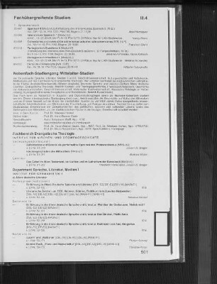 Nebenfach-Studiengang Mittelalter-Studien