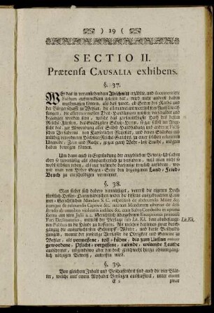 Sectio II. Prætensa Causalia exhibens.