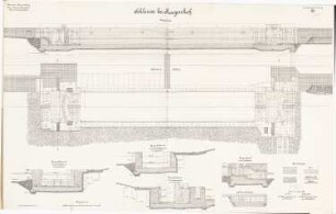 Schleuse, Kragenhof: Aufsicht, Schnitte 1:100