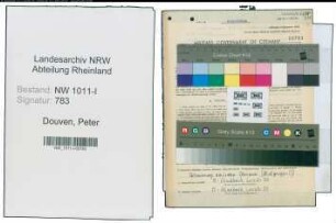 Entnazifizierung Peter Douven , geb. 24.01.1905 (Postschaffner)