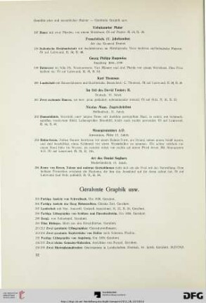 Gerahmte Graphik (Nr. 205-231)
