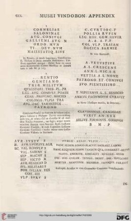 Musei Vindobonensis: Appendix