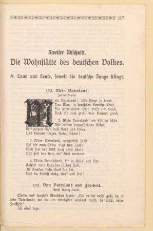 Zweiter Abschnitt. Die Wohnstätte des deutschen Volkes
