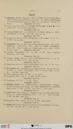 Genf (Nr. 806-877)