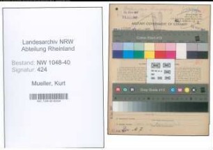 Entnazifizierung Kurt Mueller , geb. 14.12.1911 (Angestellter)