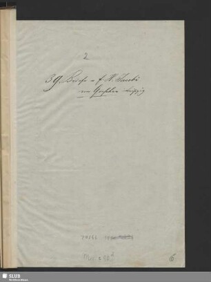 2) Jacobi, Friedrich Heinrich: 39 Briefe an Georg Joachim Goeschen in Leipzig