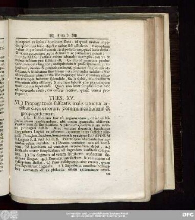 Thes. XV. VI.) Propagatores falsitatis malis utuntur artibus circa errorum communicationem & propagationem.