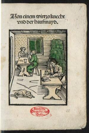 Uon einem wirtzsknecht || vnd der haußmayd.||